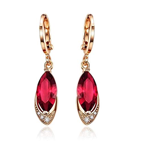 Boucles d'oreilles pendantes rubis : Sublimez vos tenues de soirée