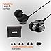 Betron BS10 Earphones Wired in Ear Earbud Headphones with 12mm Bass Driver Noise Isolating Ear Buds 3.5mm Jack Tangle-Free Cord, Black