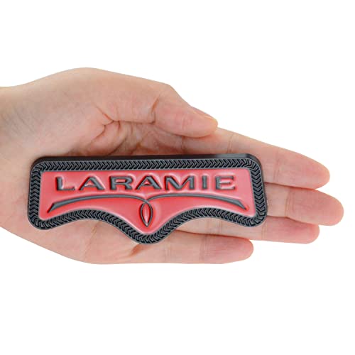 Emblema Laramie 3D negro rojo para portón trasero de Ram 1500 2500 3500