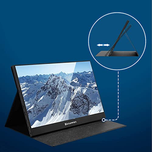 Bimawen 17.3 Inch Portable Monitor Ips 100% Srgb 1080P Hdr Fhd Freesync,Dual Hdmi Usb Type-C Monitor,Ps4/Switch/Pc/Mac/Compatible,1920 X 1080P,Built-In Speaker #TOP7