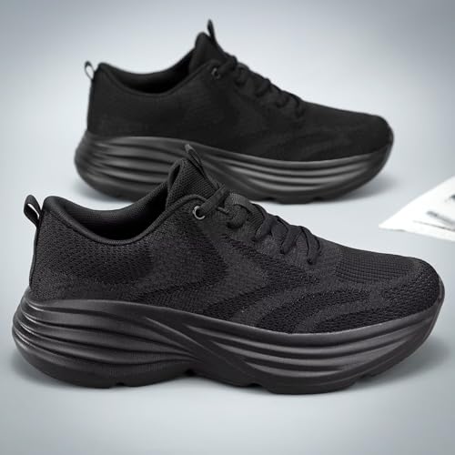 Image of WJA Men's Non Slip Walking Shoes Lightweight Breathable Casual Running Shoes Fashion Sneakers Mesh Workout Sports Shoes