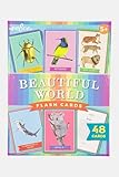 eeBoo: Beautiful World Educational Flashcards, 48 Cards Showcasing Various Animals, Learn About Mammals, Insects, Birds & Reptiles. Perfect for Ages 5 and up