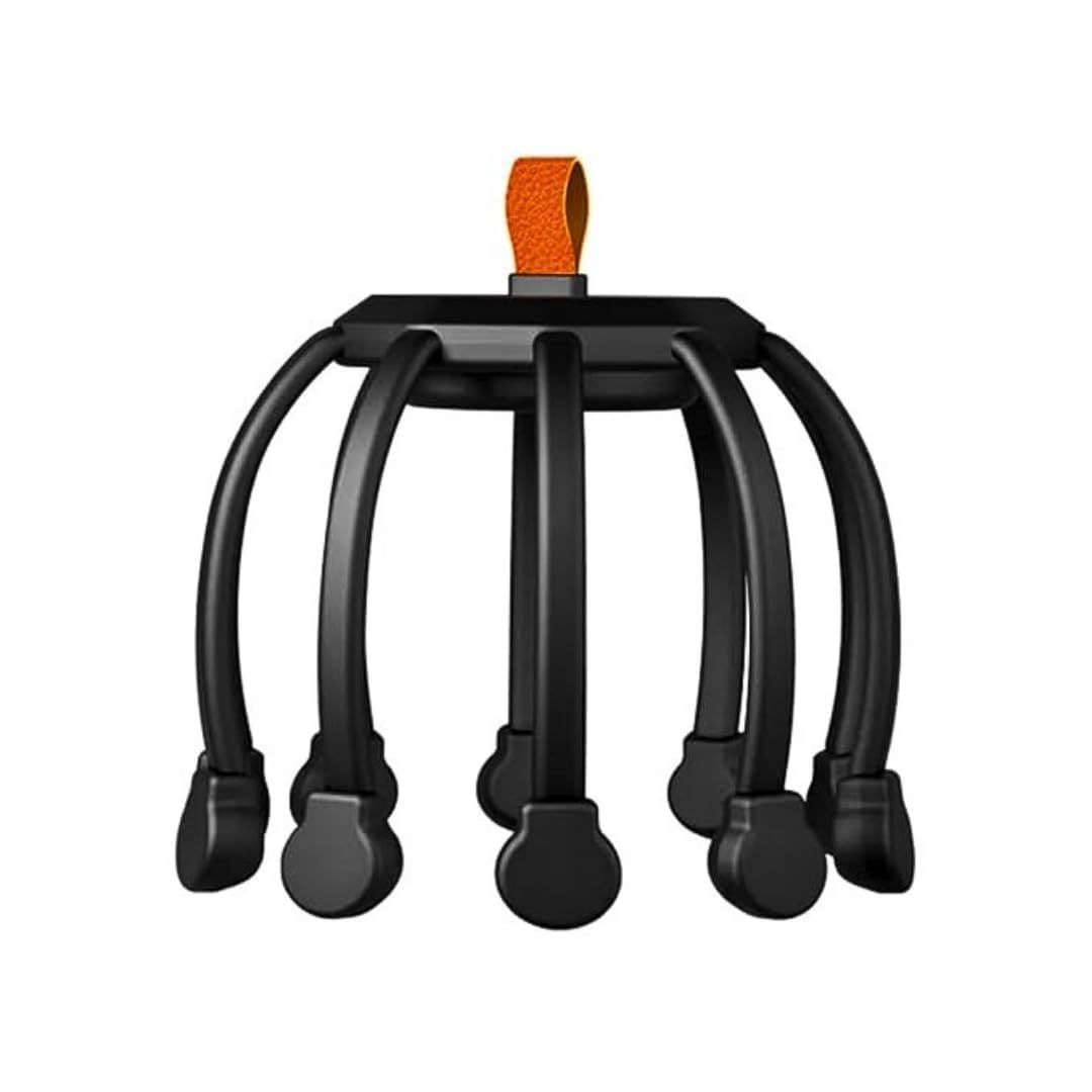 Automatic Octopus Scalp Massager with 3 Vibration Modes | Electric Head Massage Claw for Stress Relief, Scalp Relaxation & Headache Relief | Portable Handheld Head Massager | Battery Operated (Black)-image-49