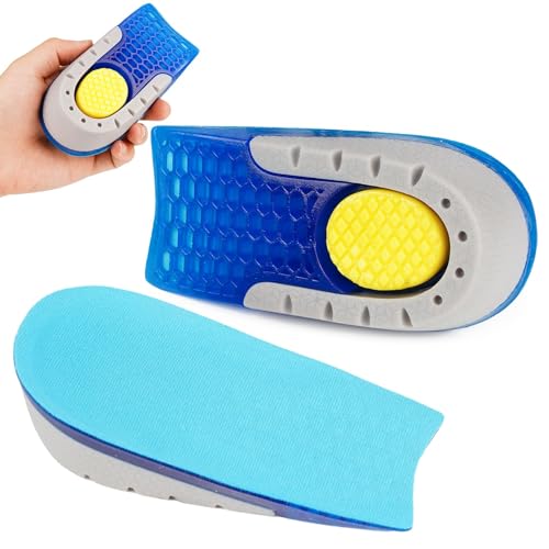 1 par Plantillas de Gel para Aumento Altura, Plantillas para Crecer Invisibles para Mujeres y Hombres, Absorción de impactos y aumento de altura, Plantilla de Elevación Transpirable, 3,5cm