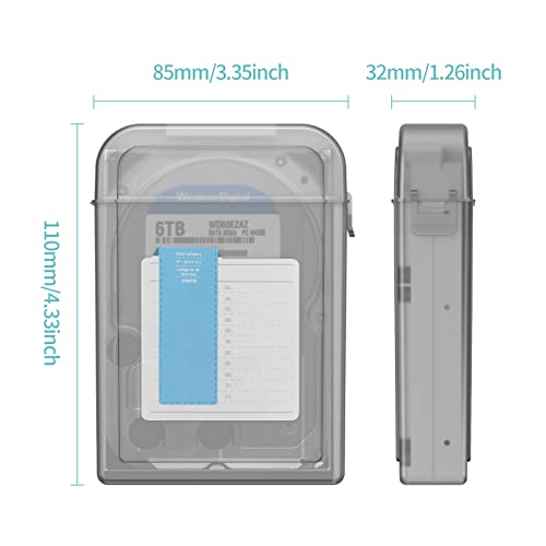PHIXERO 2.5 Inch Hard Drive Enclosure, HDD/SSD Portable Storage Box with Exclusive Note, Dustproof, Shockproof and Anti-Static - Image 2