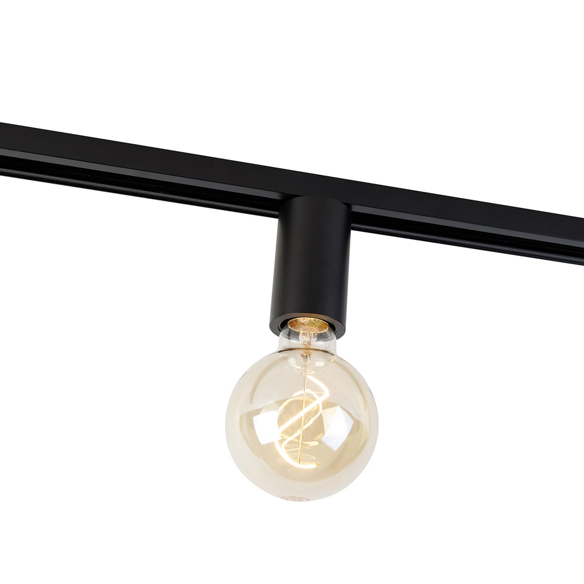 Qazqa Modern Rail Track Light, Track Light - Iconic Jeana - Black, e27, 5cm, Office and Kitchen