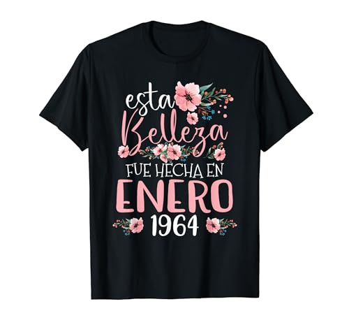 Hecha En Enero 1964 Mujer Regalo 60 Años Cumpleaños Camiseta