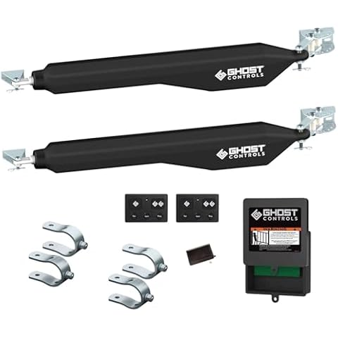 Ghost Controls D Series Dual Smart Ready Automatic Gate Kit with Tube Gate Brackets- DD2U for Swing Gates Up to 1000 lbs. or 12 Feet (ft.) in Length (2. DD2U Dual Kit) Cover