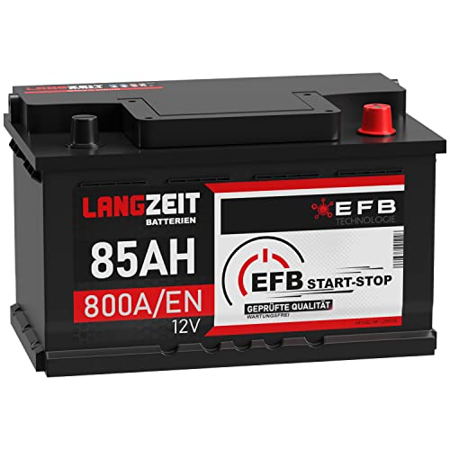 LANGZEIT EFB Batterie 85Ah 12V Autobatterie Start-Stop Starterbatterie ersetzt 80Ah 81Ah 82Ah 83Ah 84Ah LANGZEIT EFB Batterie 85Ah 12V Autobatterie Start-Stop Starterbatterie ersetzt 80Ah 81Ah 82Ah 83Ah 84Ah