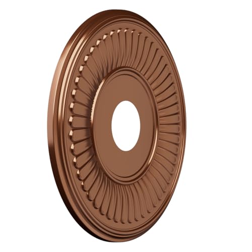 Image of 16 inchOD x 3 1 /2 inchID x 1 inchP Berkshire Thermoformed PVC Ceiling Medallion (Fits Canopies up to 7 inch), Bright Coat Dark Bronze