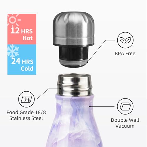 Image of Konokyo 24 Pack 17 oz Insulated Stainless Steel Water Bottle