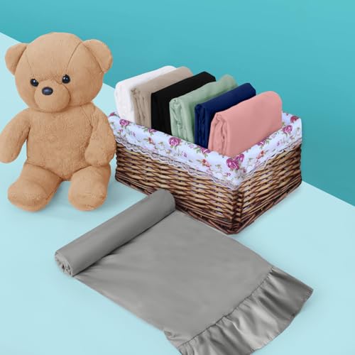 Image of 13 inchx18 inch Toddler Pillow Cases Set of 2, Dark Gray Ruffled Pillow Shams Brushed Microfiber Nursery Pillow Cover for Boys Girls, Soft Breathable Machine Washable