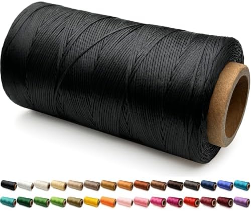 12 Colored Round Waxed Thread 0.8mm, 35 Yards Per Spool, 3 - Foto 6