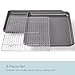 Chicago Metallic Professional Non-Stick Cookie and Jelly-Roll Pan Set with Cooling Rack, 17 by 12.25 Inches