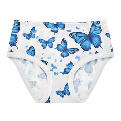 Wusikd Blue Butterflies Girls' Underwear Cotton Girls Briefs Soft Toddler Underwear 2T