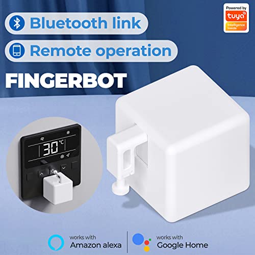 Smart Switch Button Pusher: Bluetooth Fingerbot Plus with Toolkit for Any Buttons & Switches, Tuya App Control, No Wiring, Add Tuya Bluetooth Hub to Make it Compatible with Alexa, Google Home (White) - Image 2