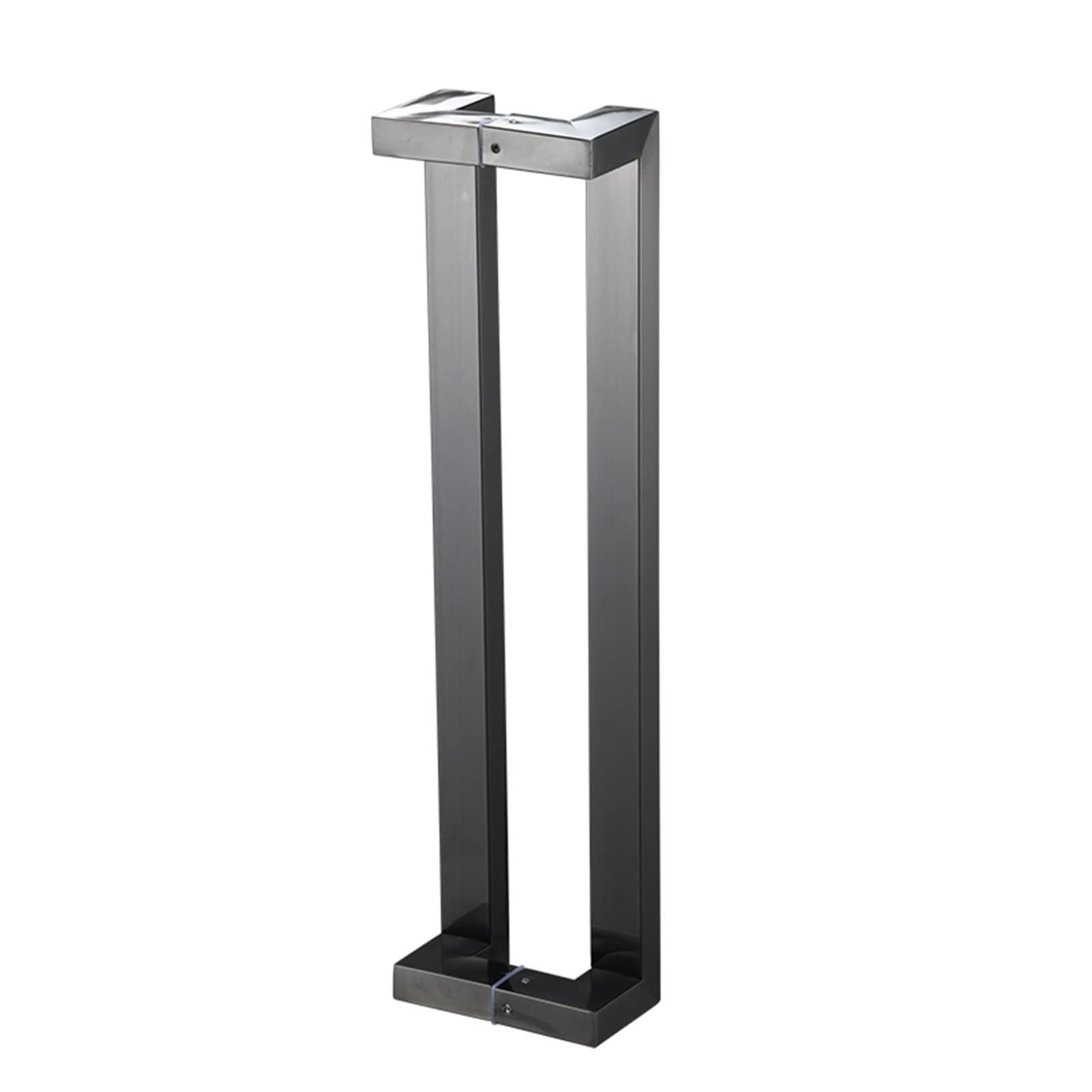 Poignée de porte coulissante carrée noire 150 cm anti-usure