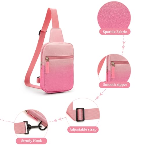 Image of Birthday Back to School Gifts for Teen Girls 8-12, Fanny Pack Crossbody Bag | 8 9 10 11 12 Year Old Girl Birthday Gifts, Kids Sling Bag Purse Travel Essential, Preppy Fashion Tween Girl Gift Trendy Stuff