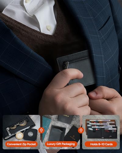 RFID Blokkerende Bifold Kaart Portemonnee met Trek Tab en Geschenkdoos – Stijlvolle Heren Portemonnee – Creditcardhouder Portemonnees voor Heren (DELTA Collectie) - Afbeelding 5