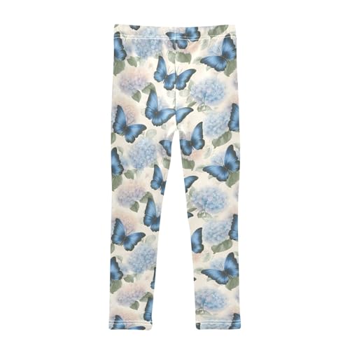 senya Girls Printed Leggings Yoga Pants Embroidered Ball and Butterfly Pattern for Kids in 4t to 10 Years, 4T2