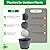 Quarut 4 Pack 15 Inch Large Planter Pot for Plants Outdoor Indoor, Plastic Flower Pots with Drainage Hole & Saucer, Modern Decorative Medium Large Plant Garden Pot, Plant Container for House (Gray)