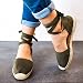 Imagen de Leaomuny Sandalias Con CuñA Tipo Alpargatas Mujer Esparto Cerradas con Cintas al Tobillo Moda Casual Sandalia Zapatos Cuna Baja Con Plataforma Ligera Ideal Para Uso Diario En Primavera Verano