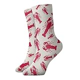 KAPPTYY Weiche Thermosocken für den Alltag, dehnbar, gerippt, für drinnen und draußen, Rot