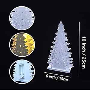 Wooden Christmas Tree Tabletop Decor, LED Wood Craft Christmas Trees Light 2AA Battery Powered 10 inch for Xmas Home Decorations(Indoor) Wooden Christmas Tree Tabletop Decor LED Wood Craft Christmas Trees Light 2AA Battery Powered 10 inch for Xmas Home DecorationsIndoor