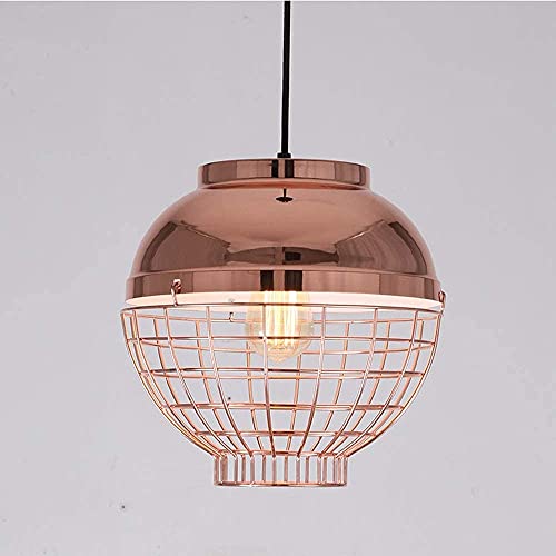 Lustre cage noir pour éclairage chaleureux de table de salle à manger