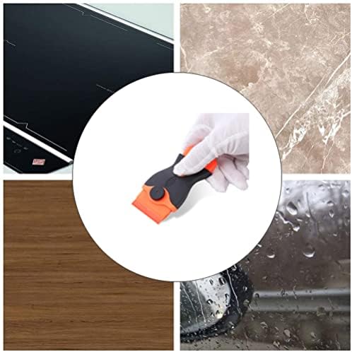 Phoetya Razor Blade Scrapers,Plastic Scraper with 10 Pack Replacement Blades,Sticky Removal Tool for Removing Glue Sticker Decals Tint Paint Labels from Glass Window Floor