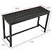 Industrial Bar Table Set with Power Outlet, 4-Piece Counter Height Dining Set with 1 Table and 3 Stools for Kitchen, Game Room (Gray)