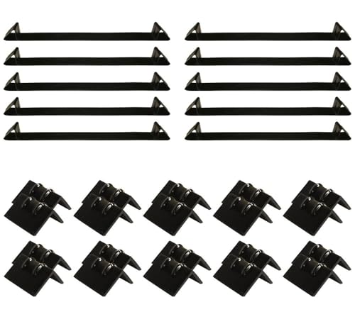 Mytee Products 10 Pcs Coil Racks for Steel Coils Securement, 20Pcs Steel Edge Protector w/Rubber on Back - 6"