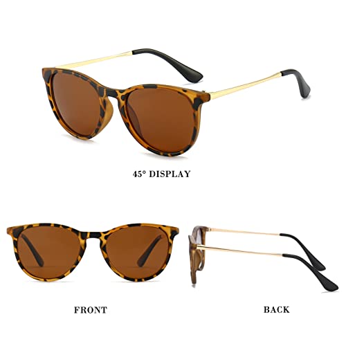 Hjstes Polarized Kids Sunglasses For Girls Boys, 100% Uv Protection For Children Age 3-9(Leopard Frame/Brown Lens) #TOP3