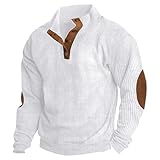 Fácil de usar: Este jersey con cremallera de un cuarto para hombre combina a la perfección con vaqueros para un look casual o se puede llevar debajo de chaquetas y abrigos para mayor calidez. Su diseño clásico de punto lo convierte en un básico de tu armario. Sudadera para hombre.
