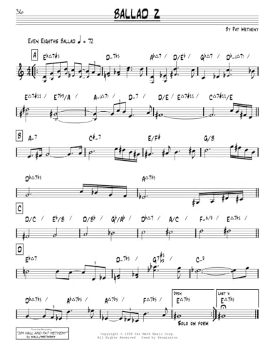 The Pat Metheny Real Book Jazz Fake Book for C Instruments | 147 Songs Including Last Train Home Better Days Ahead and Phase Dance | Hal Leonard Sheet Music for Jazz Musicians and Improvisers - Image 7