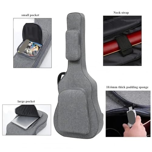Housse guitare acoustique imperméable 41 pouces rembourrée 10mm - 4