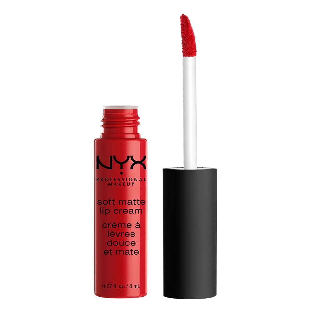 NYX Professional Makeup Soft Matte Lip Cream with Creamy Whipped Texture & Matte Finish, Highly Pigmented Colour, Long Lasting, Vegan Formula, Shade: Amsterdam