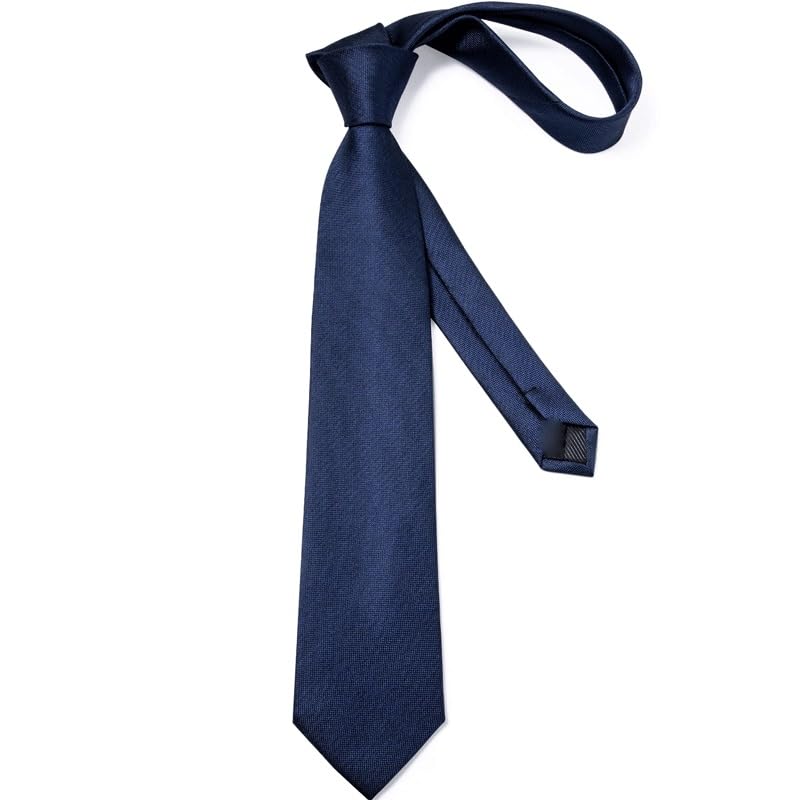 Corbata sólida para hombre con set de accesorios miniatura 6