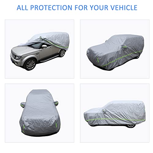 Image of Car Cover Waterproof All Weather for Automobiles, Outdoor Full Cover Rain Sun UV Protection for Land Rover Discovery 4 5 LR4 LR5 Auto Full Exterior Covers