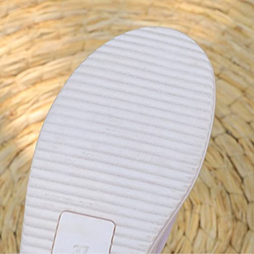 Spring New Flat-Heeled Round-Toe Hollow Women's Shoes Comfortable Shallow Mouth Embroidered Shoes Cloth Shoes Mesh Shoes (Color : A Size : Code 36) (A Code 35)4