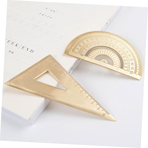 Regla triangular inoxidable HOMSFOU con acabado resistente para dibujo de alta fidelidad 3
