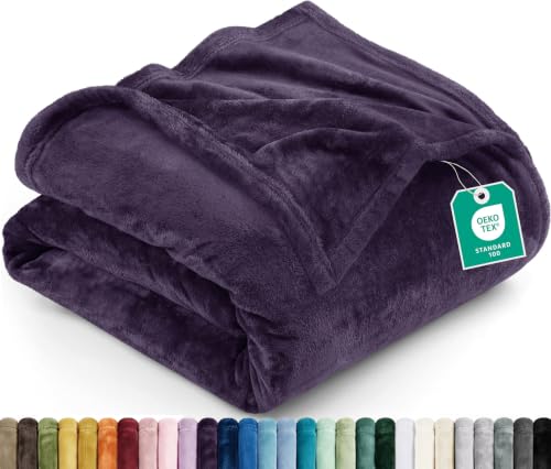 Image of Utopia Bedding Ultra Soft Fleece Bed Blanket Full Size Purple (90x84 Inch)