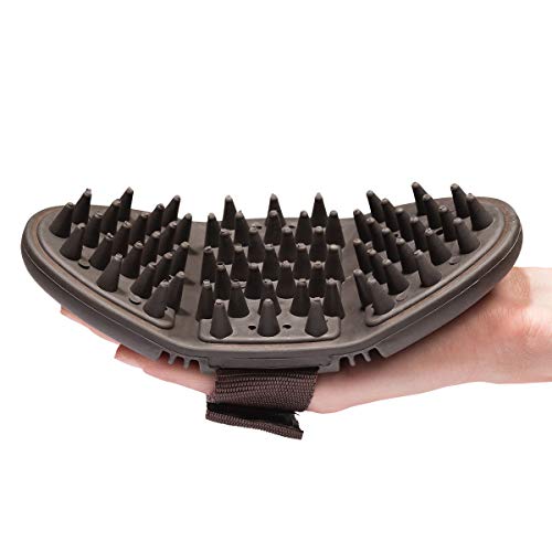 Animalon CareFlex Massage-Striegel | Flexible & Ergonomische Massage-Bürste mit Klettverschluss für echte Genießer | perfekt für den Fellwechsel