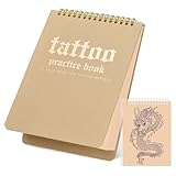 ATOMUS Libro de práctica de tatuajes, 10 hojas de 1 mm, piel de silicona, portátil, reutilizable, para bricolaje, tatuadores, libro de práctica original