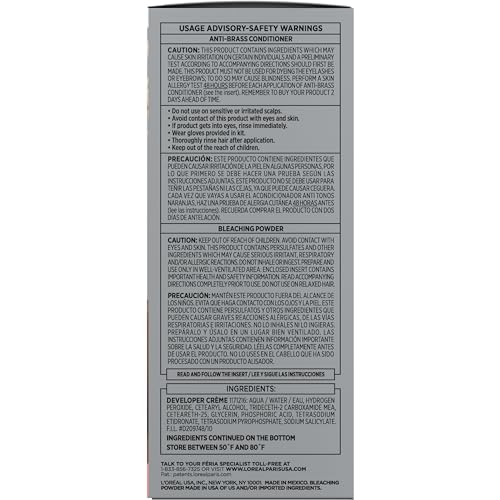 L’Oreal Paris Feria Platinum Bounce Bond Care Lightening System, Lifts Up To 8 Levels, Includes Anti Brass Purple Conditioner, Platinum Bounce, 1 Hair Dye Kit - image 5