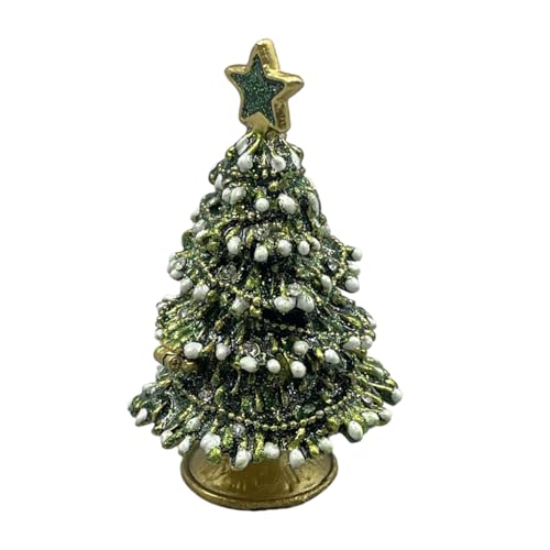 Boîte à bijoux arbre de Noël, le cadeau vintage idéal pour ranger bagues et colliers