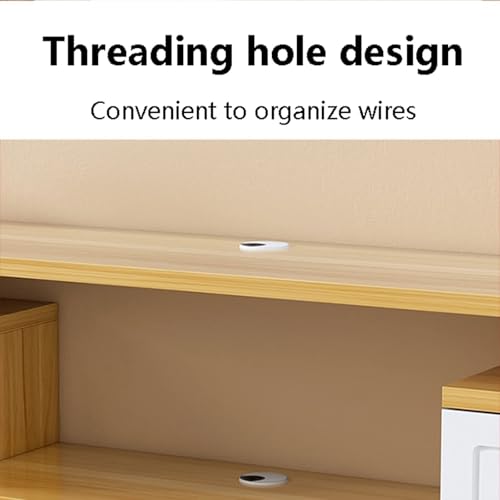 Meuble TV flottant blanc et console multimédia murale de rangement