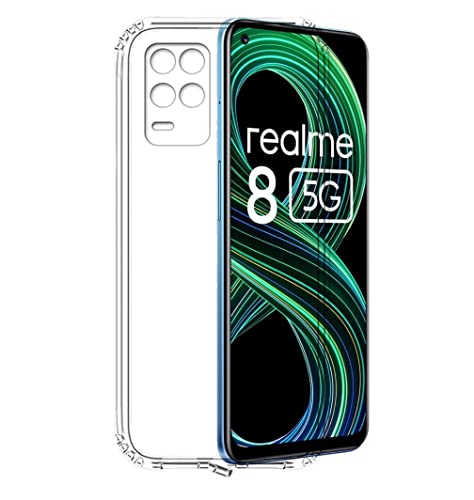 Image of COVERBLACK Rubber Silicone Back Cover for Realme 9 5G - Transparent