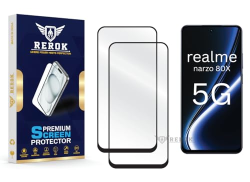 Image of Gorilla Tempered Glass Screen Protector Compatible with Realme Narzo 80x 5G [Pack of 2] | Edge-to-Edge, Bubble-Free, Case Friendly, Easy Installation Kit