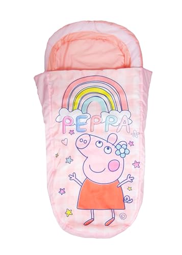 Character World Officiel Peppa Pig Mon Premier Matelas Gonflable ReadyBed pour Enfants avec Pompe Peppa Pig | Matelas de Voyage pour soirées Pyjama, Camping ou Maison